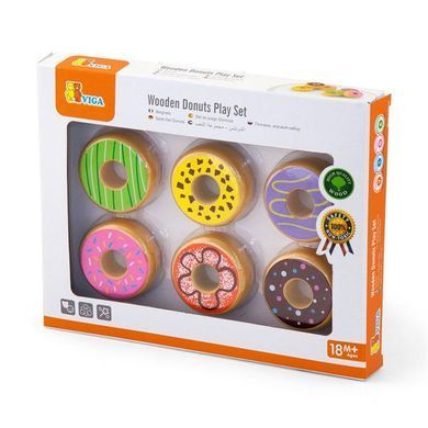 Игрушечные продукты Viga Toys Деревянные пончики (51604) dt_2415 фото