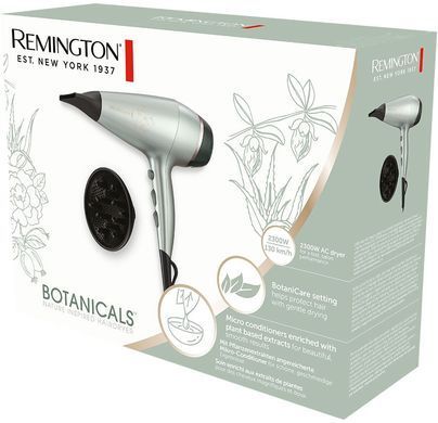 Remington Фен Botanicals, 2300Вт, 3 режими, дифузор, іоніз-я, хол. обдув, м'ятний (362768) AC5860 фото