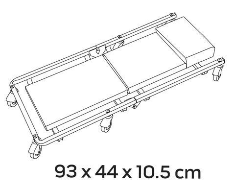 Візок на роликах для роботи під автомобілем 930x440x105 мм 11-600 фото