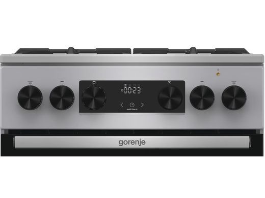 Gorenje Плита комби, 70л, 50x60см, дисплей, чугун, нерж GKS5C70HXF фото