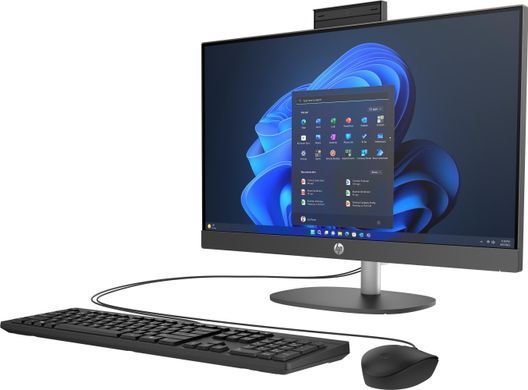 ПК Моноблок HP 240-G10 23.8" FHD IPS AG, Intel i3-N300, 16GB, F512GB, UMA, WiFi, кл+м, 3р, Win11P, черный