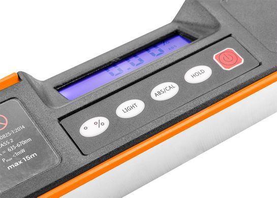 Електронний рівень NEO TOOLS 71-200, 60 см, алюмінієвий профіль, РК-дисплей, лазер