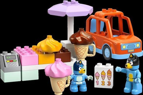 Конструктор LEGO DUPLO Bluey Путешествие с мороженым вместе с Блуи 22 детали (10458)