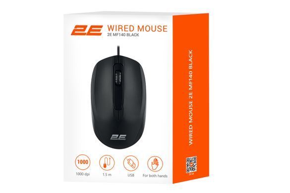 2E Мышь MF140, USB-A, чорний 2E-MF140UB фото