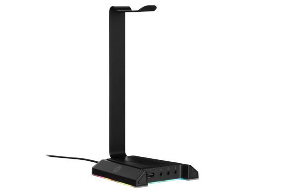 Підставка для гарнітури 2E GAMING GST320 3в1, 7.1, USB-A, 2xUSB-A/3x3.5мм, RGB, 1.5м, чорний (345521) 2E-GST320UB фото