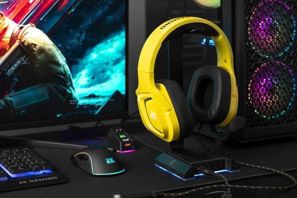 Підставка для гарнітури 2E GAMING GST320 3в1, 7.1, USB-A, 2xUSB-A/3x3.5мм, RGB, 1.5м, чорний (345521) 2E-GST320UB фото