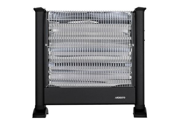 ARDESTO Обігрівач інфрачервоний кварцевий, 22м2, 2200Вт, мех. упр-ння, підлоговий, чорний (356290)
