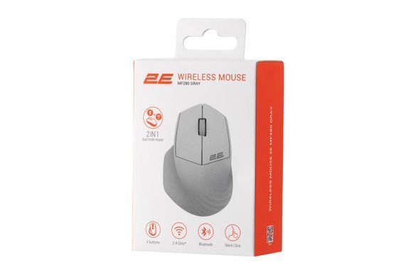 2E Миша MF280 Silent WL BT Gray (360065) 2E-MF280WGR фото