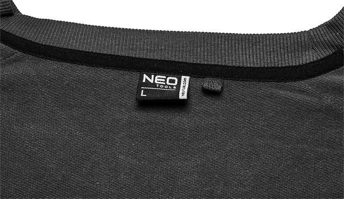 Толстовка NEO TOOLS 81-651 COMFORT мужская, трикотажная, серо-черная, 320 г/м&sup2; XXXL
