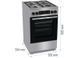 Gorenje Плита комби, 70л, 50x60см, дисплей, чугун, нерж GKS5C70HXF