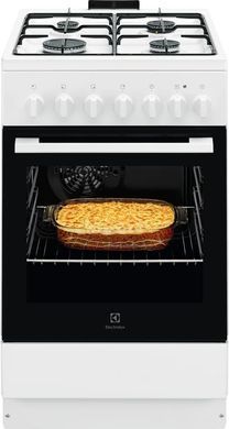 Electrolux Плита комбинированная, 57л, 50x60см, конвекция, белый LKK520032W фото