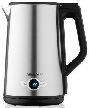 Електрочайник ARDESTO EKL-X52E/1.7 л/2200 Вт/подвійні стінки/LED дисплей/7 темп. режими/Strix контроль/нержавіюча сталь (360278) EKL-X52E фото
