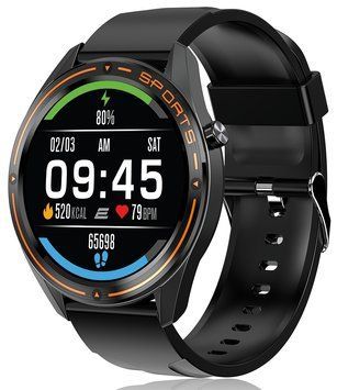 2E Смарт-часы Motion GT 46 mm Black-Orange 2E-CWW20BKOR фото