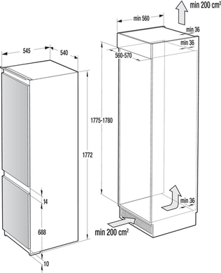Холодильник Gorenje NRKI218EA0 (6989903) 743273 фото