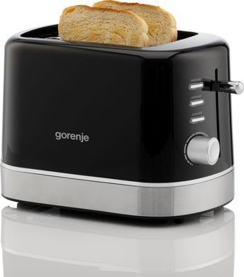 Gorenje Тостер 850Вт, підігрів, розморожування, пластик, чорний (382562) T800DB фото