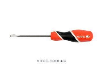 Отвертка плоская YATO: шлиц SL4 х 200 мм