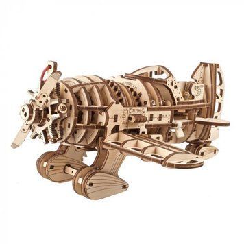 Деревянный механический 3D конструктор Ugears Самолет Бешеный Шершень (70183) dt_93648 фото