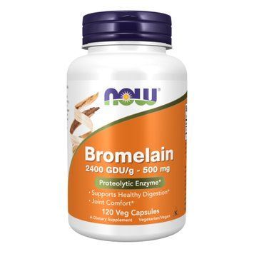 Бромелайн NOW Foods "Bromelain" 500 мг (120 рослинних капсул)