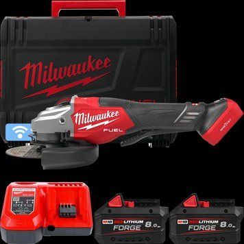 Шлифмашина угловая - болгарка аккумуляторная бесщеточная MILWAUKEE, M18 FHSAGO125VXPDB2-802X, 1700Вт диаметр 125мм (зарядное устройство) 4933493420 фото