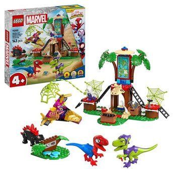 Конструктор LEGO Spiday Marvel Битва Паука и раптора Гобби в штаб-домике на дереве (11200)