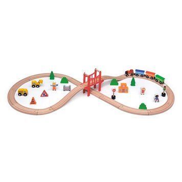 Игрушечная железная дорога Viga Toys деревянная 39 эл. (50266) dt_2047 фото