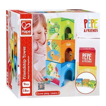 Деревянные кубики Hape Башня со зверятами (E0451) dt_12132 фото