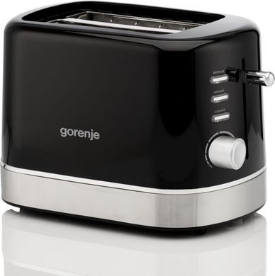 Gorenje Тостер 850Вт, підігрів, розморожування, пластик, чорний (382562) T800DB фото