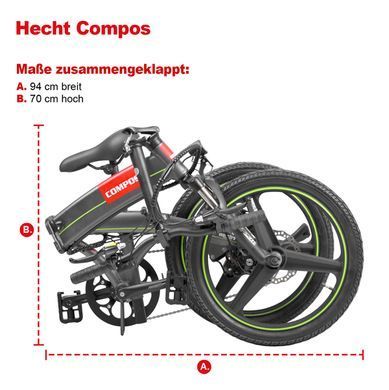 Велосипед на акумуляторній батареї HECHT COMPOS GRAPHITE HECHTCOMPOSGRAPHITE фото