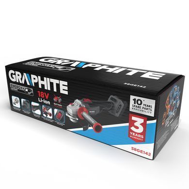 Кутова шліфувальна машина GRAPHITE 58GE142 Adjustable 125 мм, безщітковий двигун, 9200 об/хв 58GE142 фото