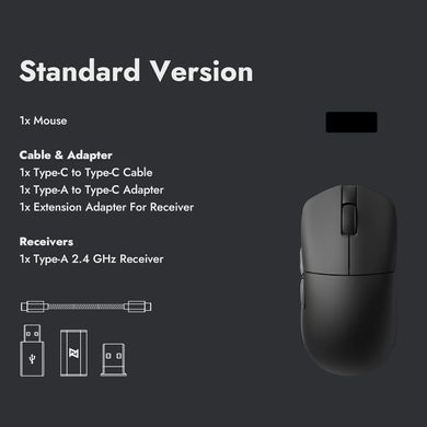 Мышь Lemokey G1 USB-A/USB-C/WL/BT, 8K, черный G1-A1 фото
