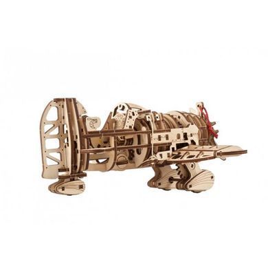 Дерев'яний механічний 3D конструктор Ugears Літак Скажений Шершень (70183) dt_93648 фото
