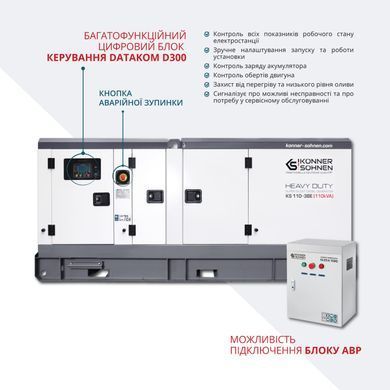 Дизельная трехфазная электростанция KS 110-3BE KS 110-3BE фото