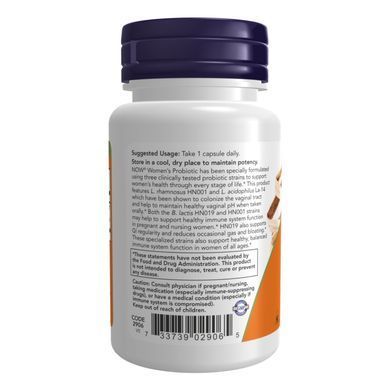 Пробиотики для женщин, Woman's Probiotic, Now Foods, 20 млрд КОЕ, 50 растительных капсул