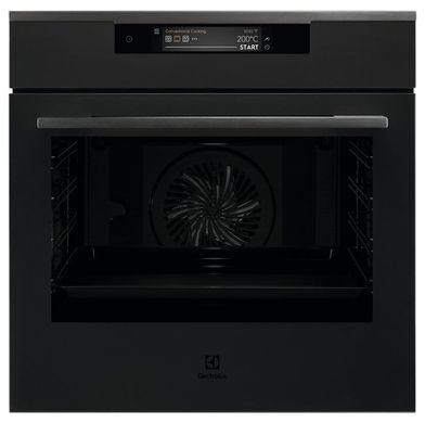 Electrolux Духова шафа електрична, 71л, A++, дисплей, конвекція, піроліз, телескопічні напрямні, чорний матовий (367043) KOEAP31WT фото