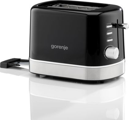 Gorenje Тостер 850Вт, підігрів, розморожування, пластик, чорний (382562) T800DB фото
