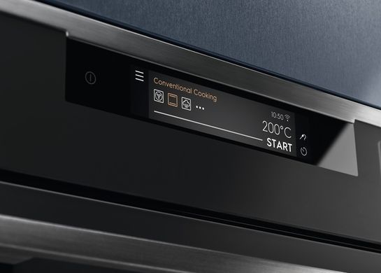 Electrolux Духова шафа електрична, 71л, A++, дисплей, конвекція, піроліз, телескопічні напрямні, чорний матовий (367043) KOEAP31WT фото