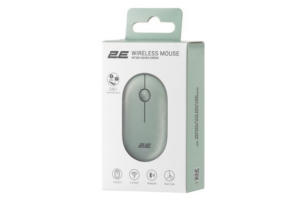 2E Миша MF300 Silent WL BT Ashen green (360066) 2E-MF300WGN фото