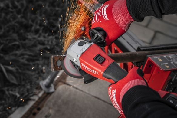 Болгарка (кутова шліфмашина) акумуляторна MILWAUKEE, M18 BLSAG125X-402X, &Oslash;125мм (+ заряд.пристрій, 2 акум.Х 4Аг, HDкейс) 4933492644 фото