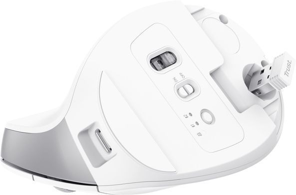 Миша Trust Bayo+ Multidevice Ergonomic, BT/WL/USB-A, біла (393947) 25399_TRUST фото