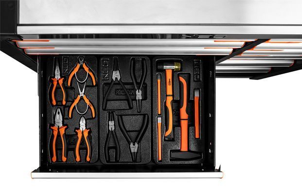Візок для інструментів Neo Tools PRO 84-225+G з 12 ящиками та набором професійних інструментів 84-225+G фото