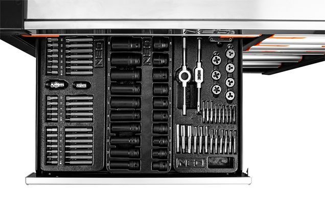 Візок для інструментів Neo Tools PRO 84-225+G з 12 ящиками та набором професійних інструментів 84-225+G фото