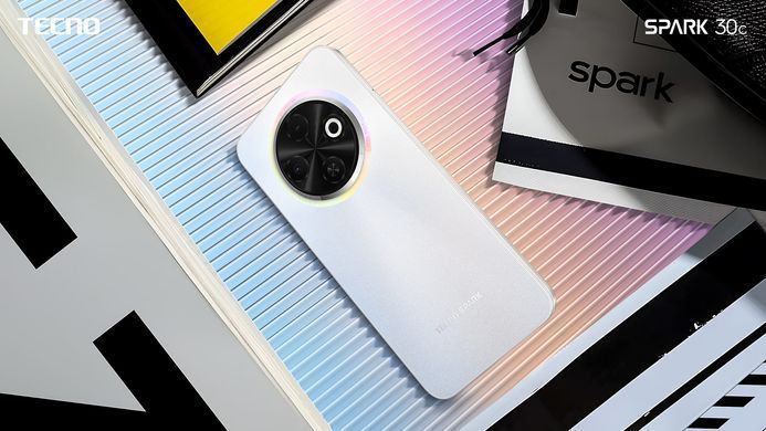 TECNO Смартфон Spark 30C (KL5n) 6.67" 6/128ГБ, 2SIM, 5000мА&bull;год, Orbit White (381581) 4894947051784 фото
