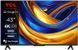 TCL Телевизор 43" LED 4K 60Hz Smart Google TV Titan 43P69B