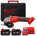 Болгарка (кутова шліфмашина) акумуляторна MILWAUKEE, M18 BLSAG125X-402X, &Oslash;125мм (+ заряд.пристрій, 2 акум.Х 4Аг, HDкейс) 4933492644