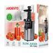 Соковыжималка шнековая ARDESTO 200Вт, чаша-0.6л, жмых-0.6л, пластик/металл, серебристо-черный (301164) JEG-1330S