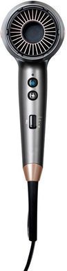 Remington Фен ONE, 2000Вт, 8 режимів, дифузор,чохол,іоніз-я, хол. обдув, термо-сенсор, сірий (371107) D6077 фото