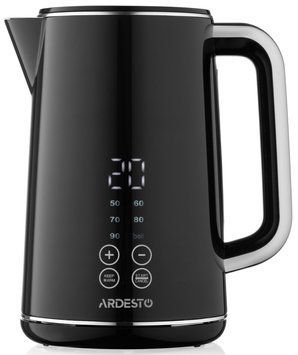Електрочайник ARDESTO AEKL-X53E/1.7 л/2200 Вт/подвійні стінки/LED дисплей/Otter контроль/чорний (360279) EKL-X53E фото