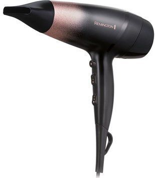 Remington Фен ROSE SHIMMER, 2200Вт, 3 режими, дифузор, іоніз-я, хол. обдув, чорно-рожевий (371108) D5305 фото