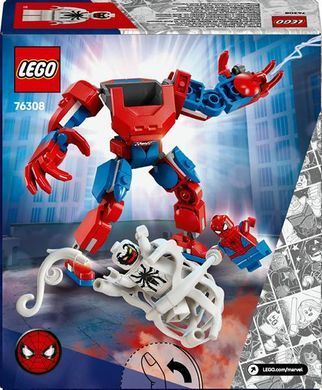 Конструктор LEGO Super Heroes Робот Людини-павука проти Анти-Венома 107 деталей (76308)