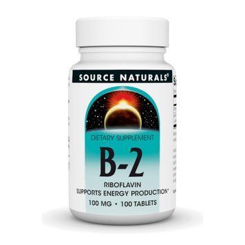 Vitamin B-2 100 mg - 100 tabs Вітамін B-2 Рибофлавін 100 мг &mdash; Від мігрені
